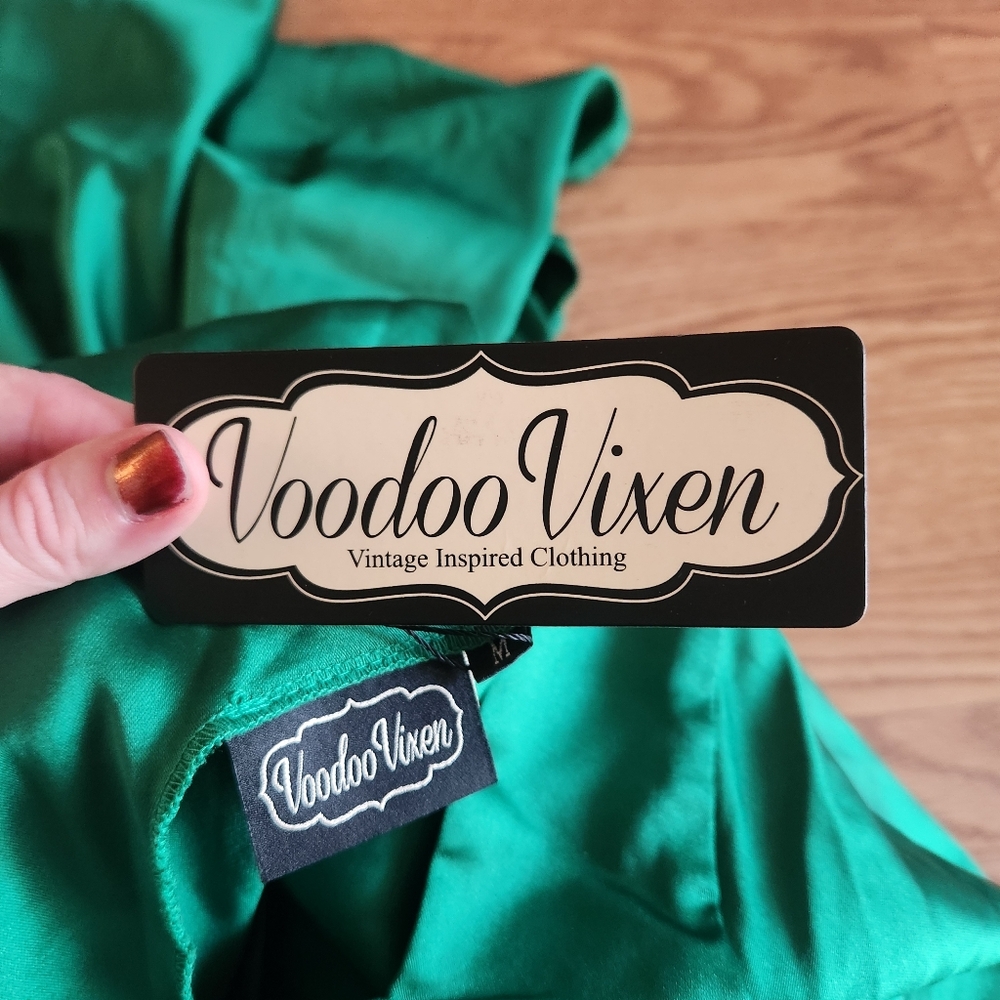NWT Voodoo Vixen Elegant Green Dress, Size M - Picture 10 of 10